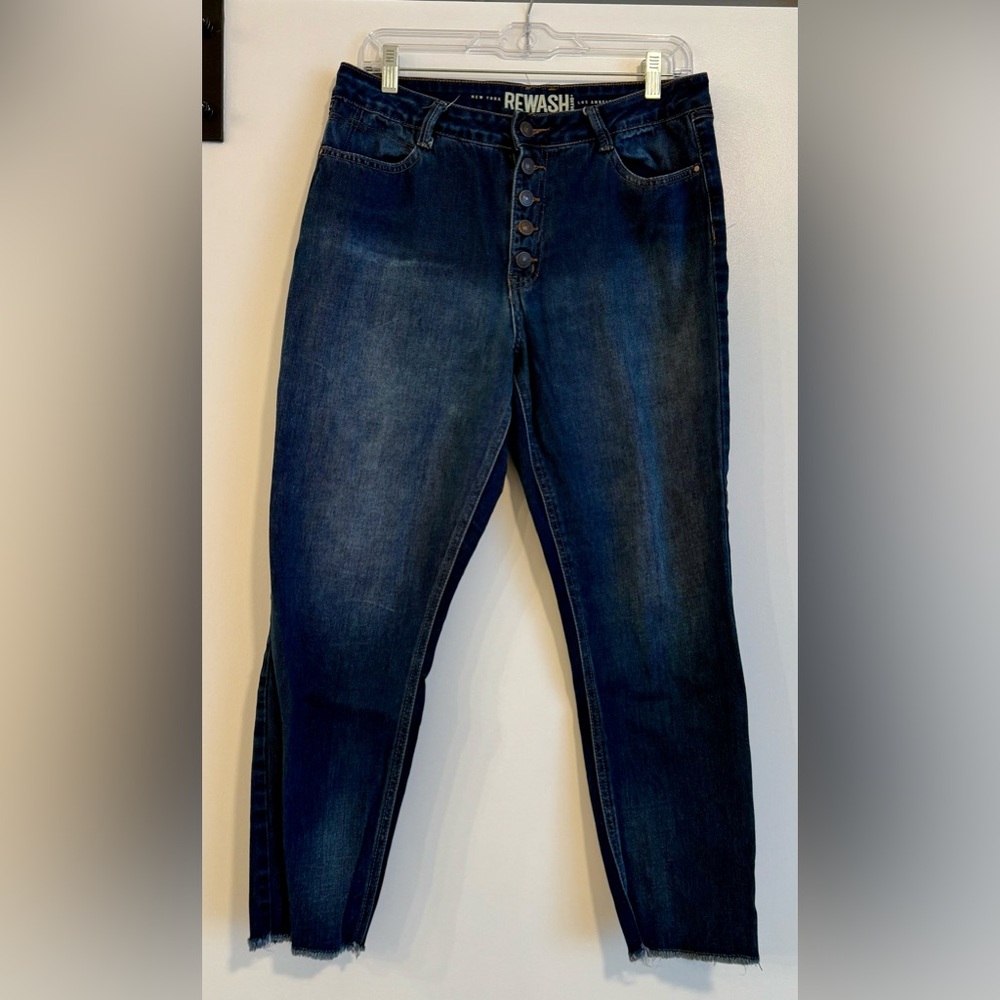 Rewash Dark Blue Ankle Jeans
